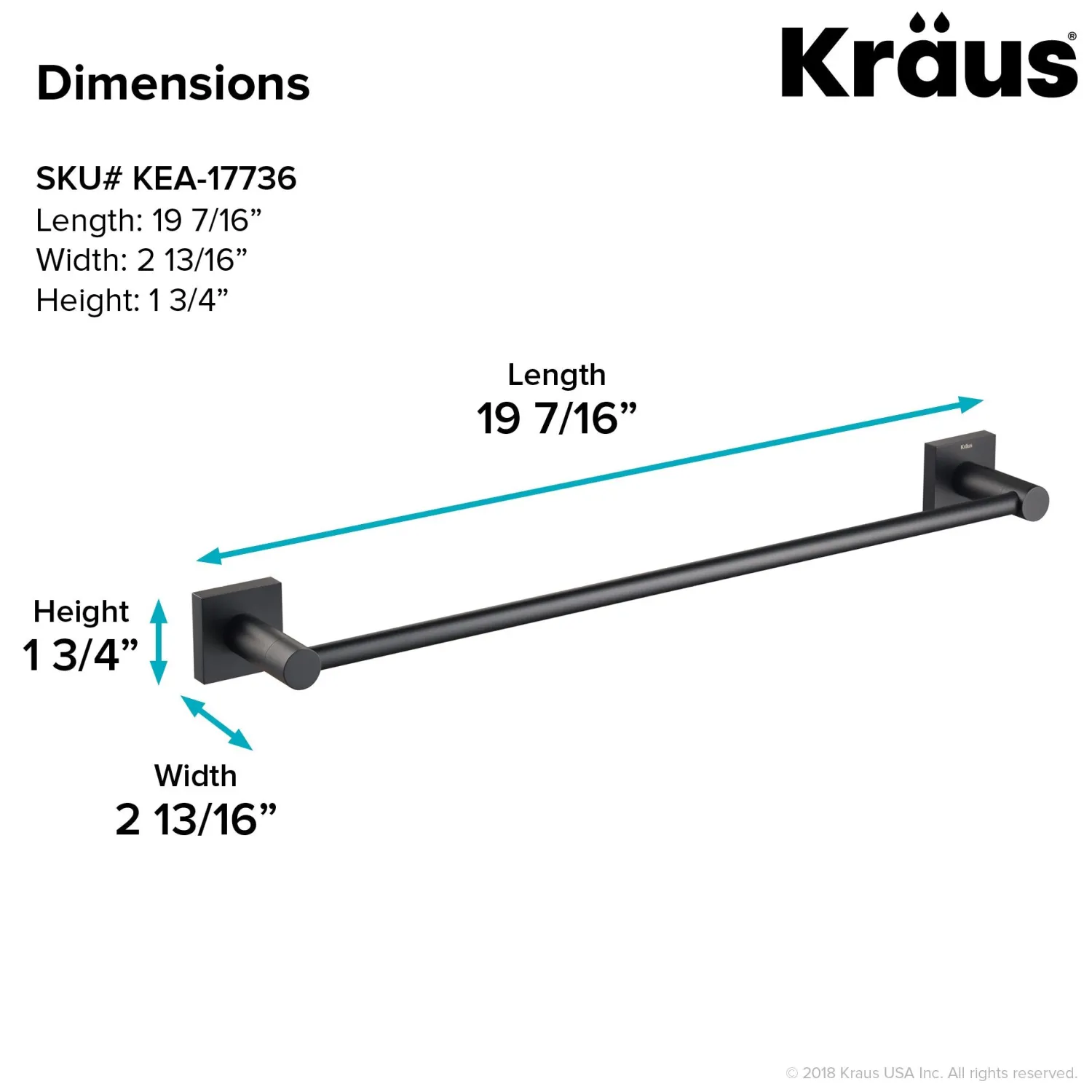 Discount Ventus Wall Mount Bathroom Towel Bar Towel Bars