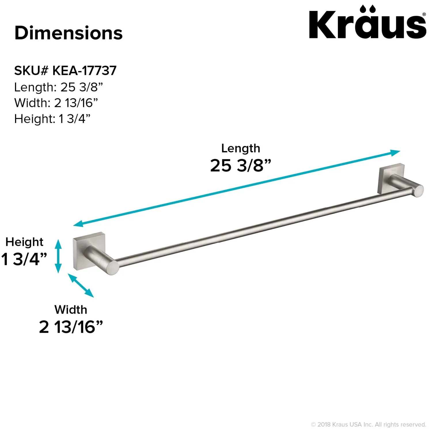 Discount Ventus Wall Mount Bathroom Towel Bar Towel Bars