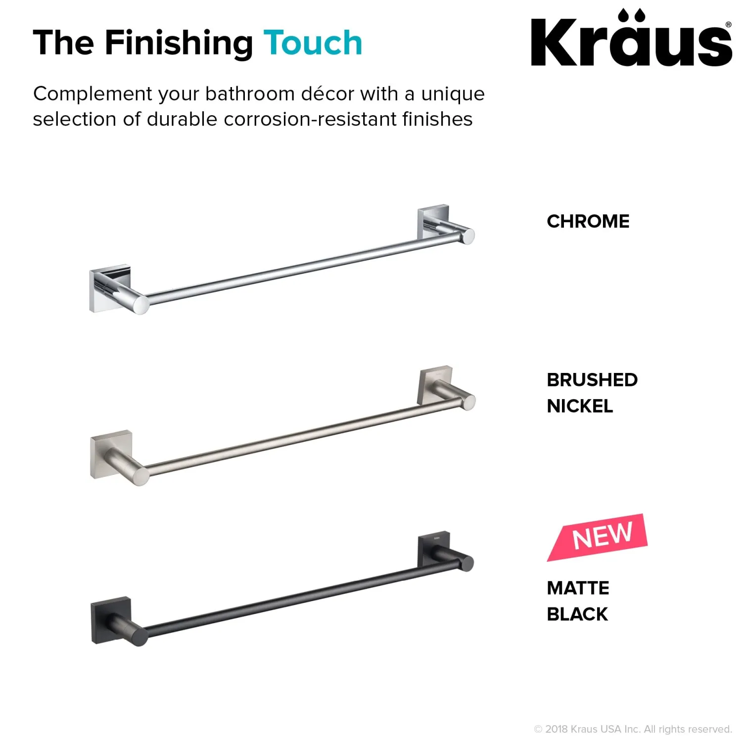Discount Ventus Wall Mount Bathroom Towel Bar Towel Bars
