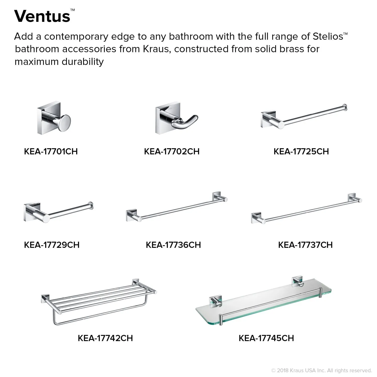Discount Ventus Wall Mount Bathroom Towel Bar Towel Bars