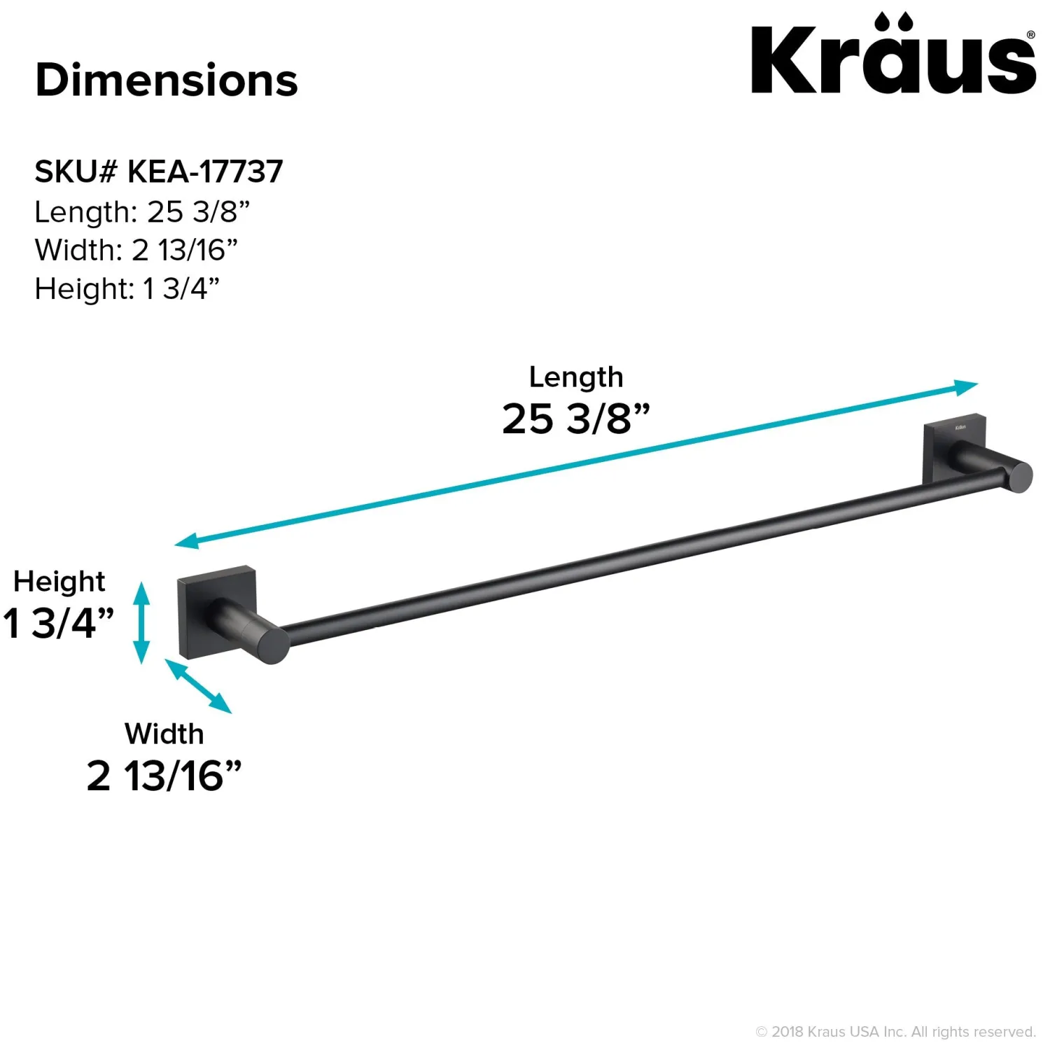 Discount Ventus Wall Mount Bathroom Towel Bar Towel Bars