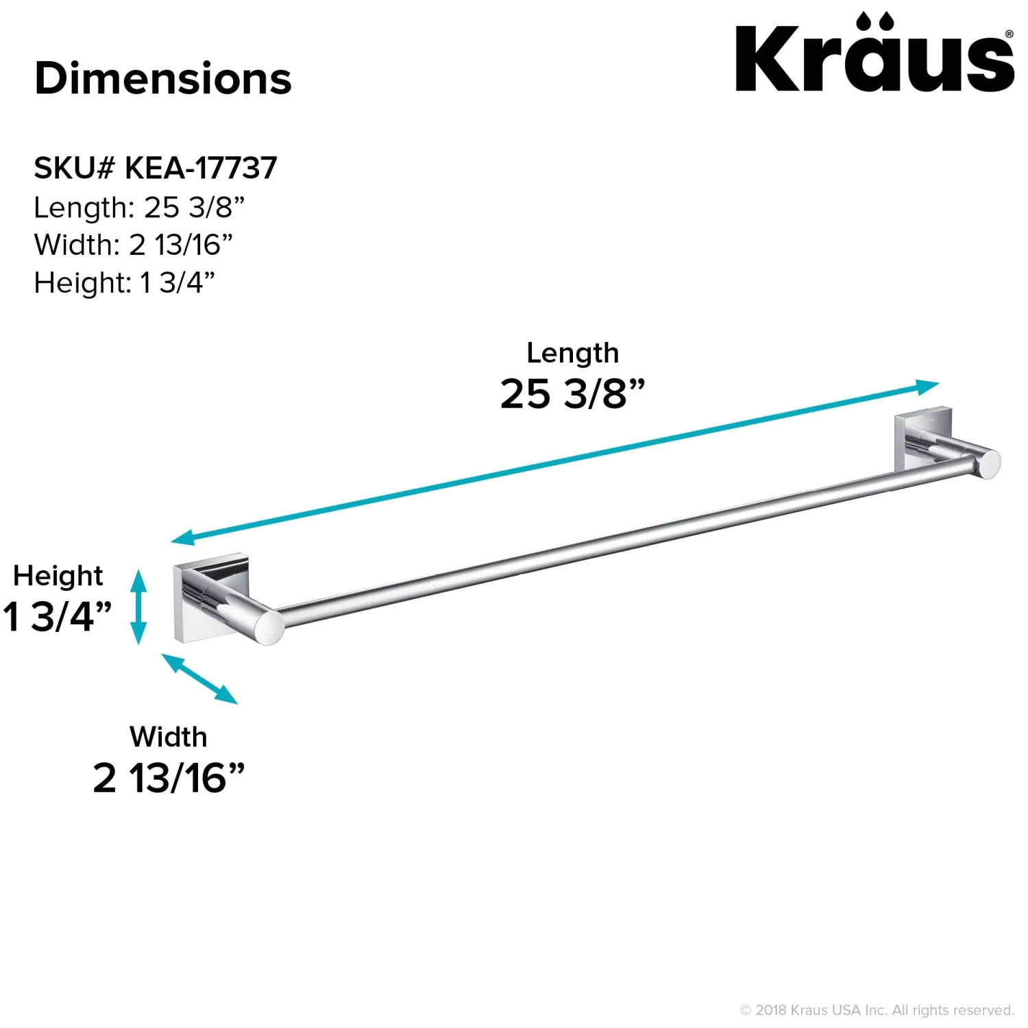 Discount Ventus Wall Mount Bathroom Towel Bar Towel Bars
