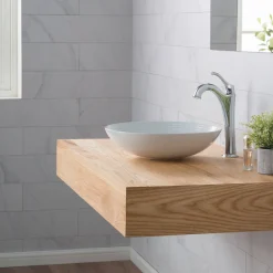 Outlet Viva 16.5 Inch Round White Porcelain Ceramic Vessel Bathroom Sink Above Counter / Vessel Sinks