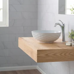 Sale Viva Round Porcelain Ceramic Vessel Bathroom Sink Above Counter / Vessel Sinks
