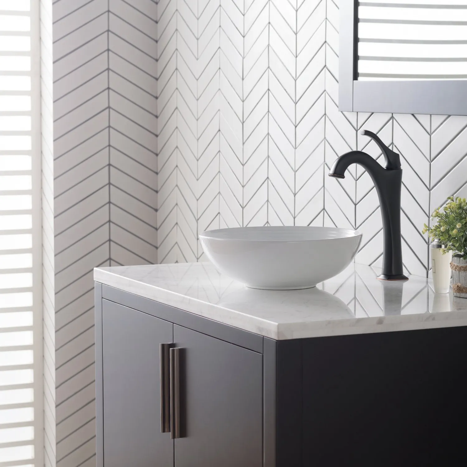 New Viva Round White Porcelain Ceramic Vessel Bathroom Sink with Pop-Up Drain, 13D x 4 3/8H Above Counter / Vessel Sinks