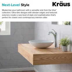 Best Viva Round White Porcelain Ceramic Vessel Bathroom Sink with Pop-Up Drain, 16 1/2D x 4 3/8H Above Counter / Vessel Sinks