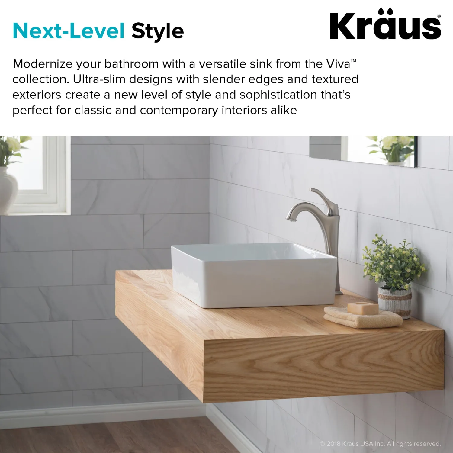 Best Viva Square White Porcelain Ceramic Vessel Bathroom Sink Above Counter / Vessel Sinks
