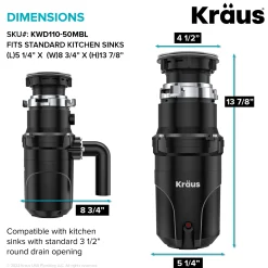 Online WasteGuard High-Speed 1/2 HP Continuous Feed Ultra-Quiet Motor Garbage Disposal Garbage Disposals & Parts