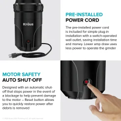 Online WasteGuard High-Speed 1/2 HP Continuous Feed Ultra-Quiet Motor Garbage Disposal Garbage Disposals & Parts