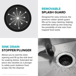 Online WasteGuard High-Speed 1/2 HP Continuous Feed Ultra-Quiet Motor Garbage Disposal Garbage Disposals & Parts
