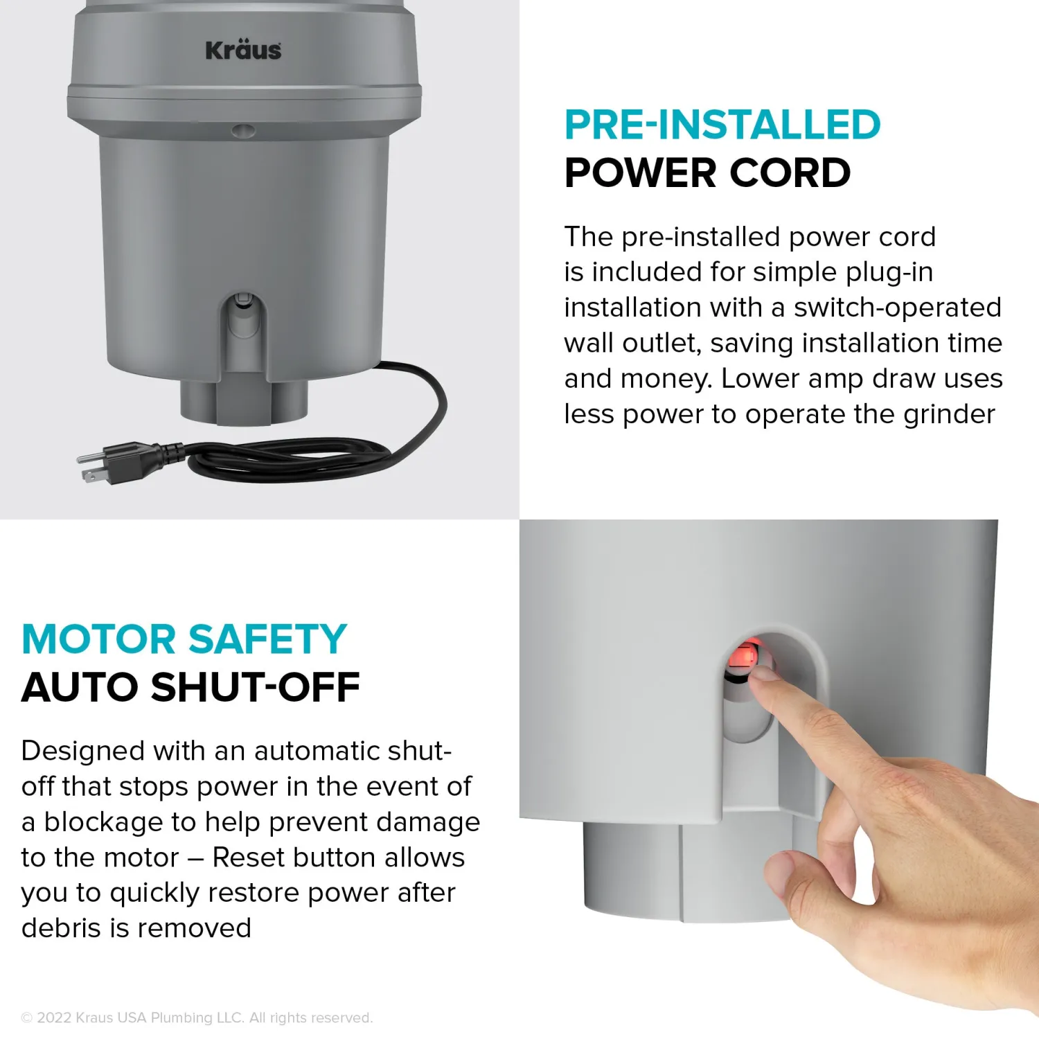 Outlet WasteGuard High-Speed 1 HP Continuous Feed Ultra-Quie Garbage Disposal with Power Cord - Flange Included Garbage Disposals & Parts