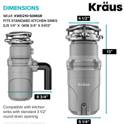 Online WasteGuard High-Speed Ultra Quiet 1/2 HP Continuous Feed Garbage Disposal Garbage Disposals & Parts