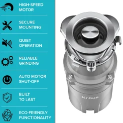 Online WasteGuard High-Speed Ultra Quiet 1/2 HP Continuous Feed Garbage Disposal Garbage Disposals & Parts