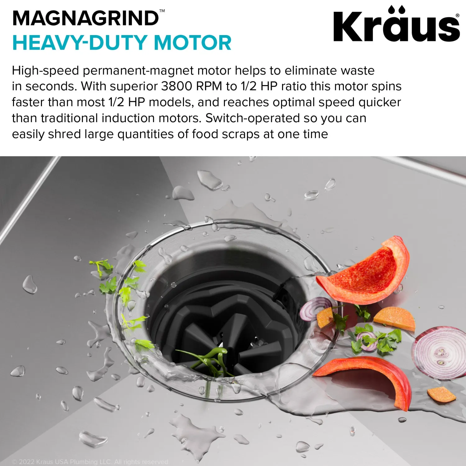Online WasteGuard High-Speed Ultra Quiet 1/2 HP Continuous Feed Garbage Disposal Garbage Disposals & Parts