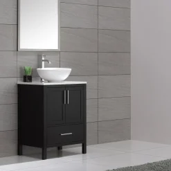 Best White Round Ceramic Bathroom Sink with Pop Up Drain Above Counter / Vessel Sinks