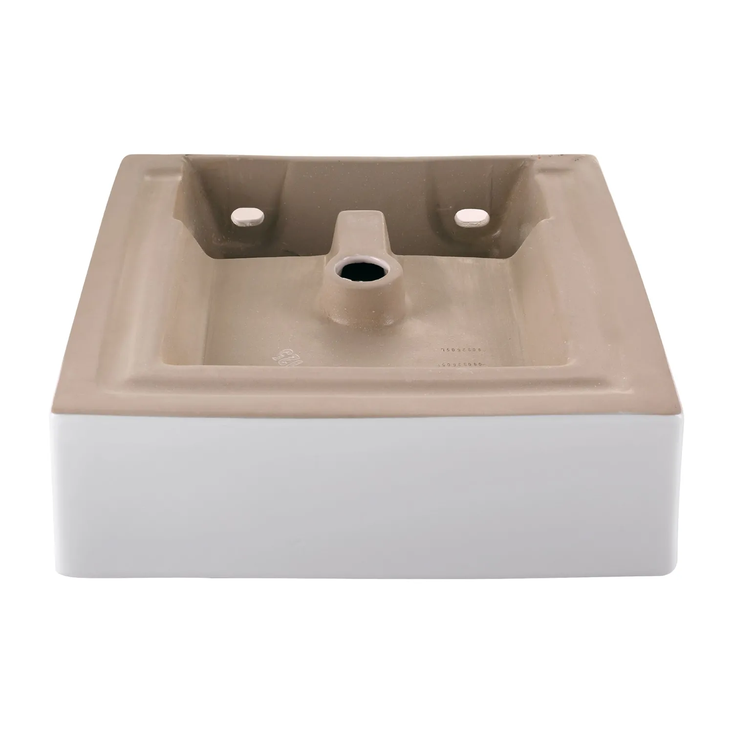 Sale White Square Ceramic Bathroom Sink and Pop Up Drain with Overflow Above Counter / Vessel Sinks