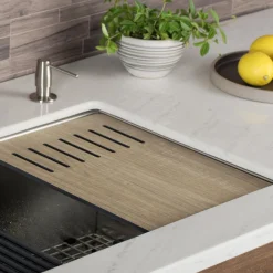 Workstation Kitchen Sink Wood Grain Composite Cutting Board Cutting Boards