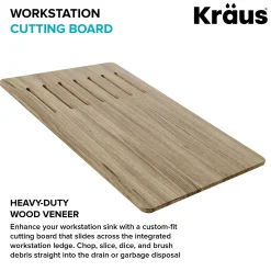 Workstation Kitchen Sink Wood Grain Composite Cutting Board Cutting Boards