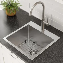 Best 18" x 18" Drop-In 16 Gauge Single Bowl Stainless Steel Bar Sink Bar / Prep Sinks
