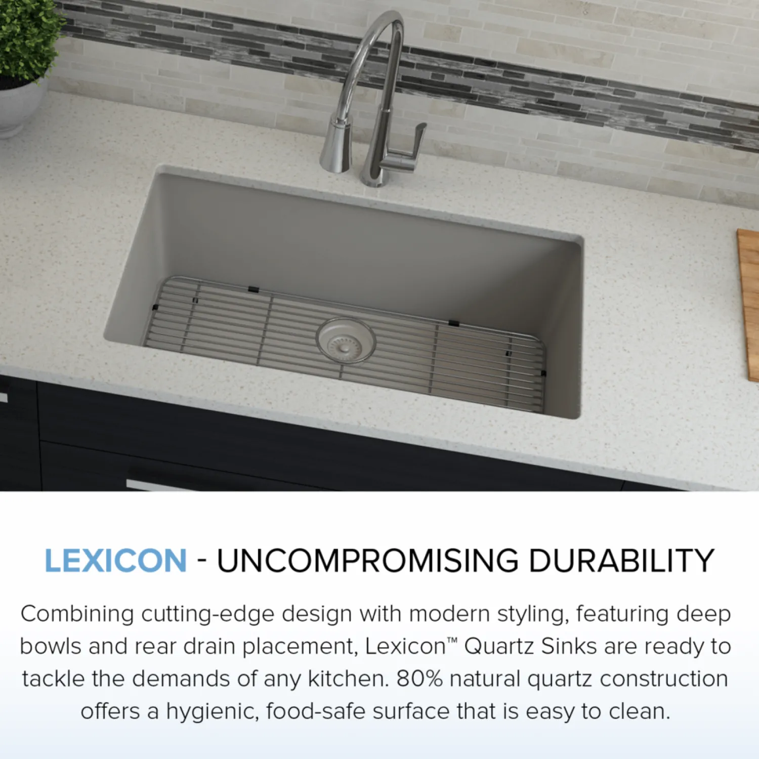 Discount Large 32" Single Bowl Composite Sink Drop-In / Top Mount Sinks|Single Bowl Sinks