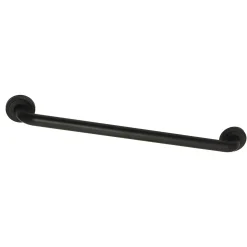 Outlet Laurel 24" Brass Decorative Grab Bar in Matte Black Grab Bars