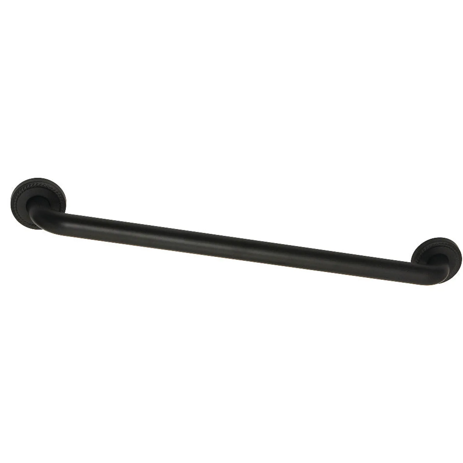 Outlet Laurel 24" Brass Decorative Grab Bar in Matte Black Grab Bars