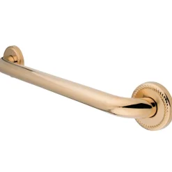 Clearance Laurel 16" Brass Decorative Grab Bar in Polished Brass Grab Bars
