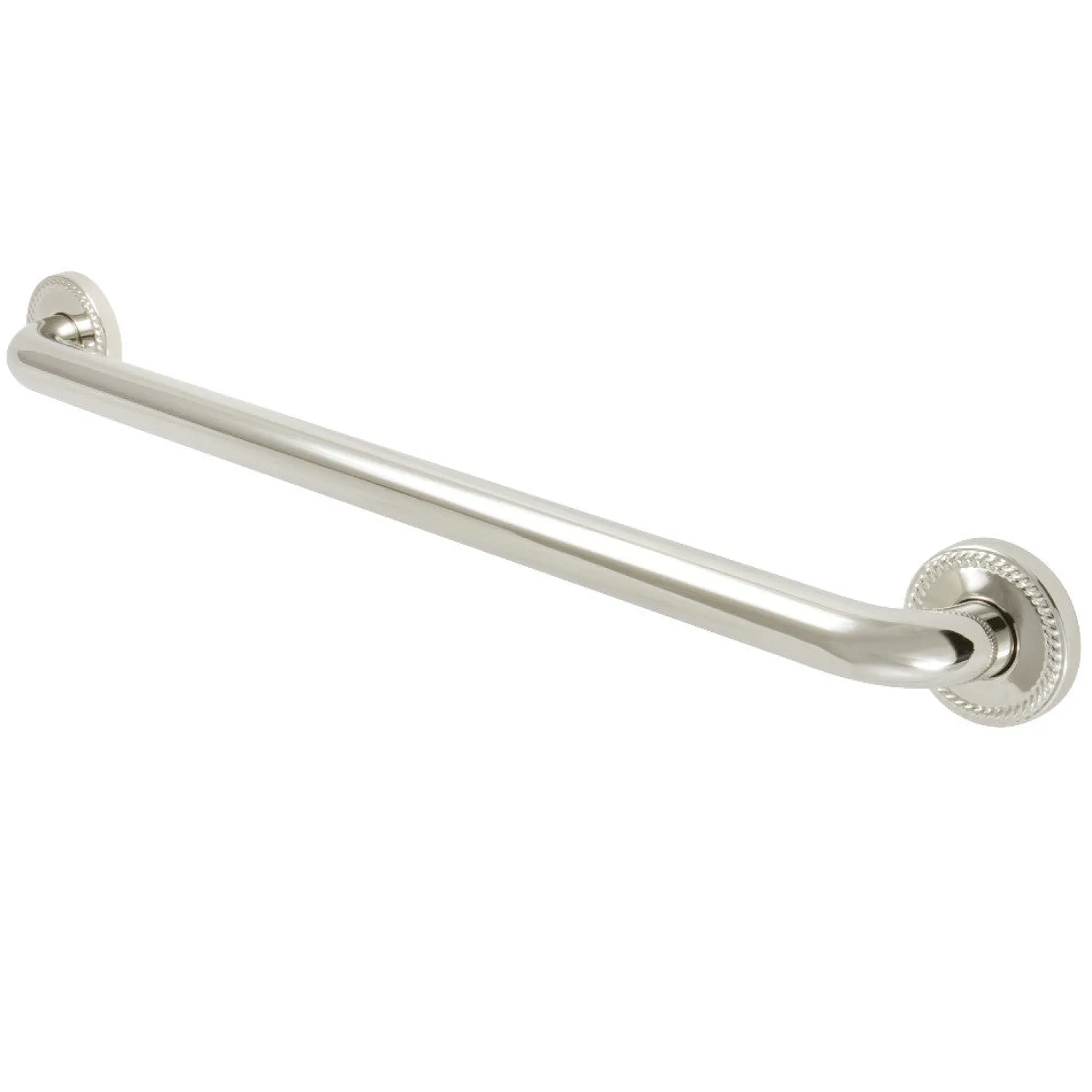 Sale Laurel 24" Brass Decorative Grab Bar in Polished Nickel Grab Bars