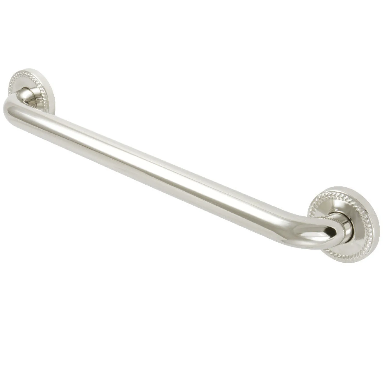 Best Laurel 18" Brass Decorative Grab Bar in Polished Nickel Grab Bars