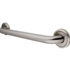 Discount Laurel 18" Brass Decorative Grab Bar in Brushed Nickel Grab Bars