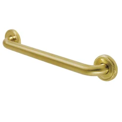 Hot Laurel 16" Brass Decorative Grab Bar in Brushed Brass Grab Bars