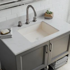 Hot Platinum V330 Quartz Composite Rectangle Vanity Sink Undermount|Composite Sinks