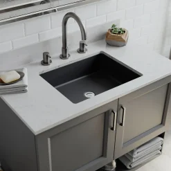Hot Platinum V330 Quartz Composite Rectangle Vanity Sink Undermount|Composite Sinks
