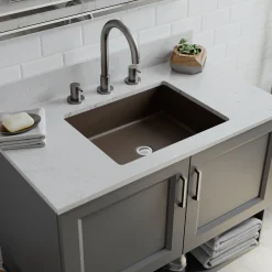 Hot Platinum V330 Quartz Composite Rectangle Vanity Sink Undermount|Composite Sinks