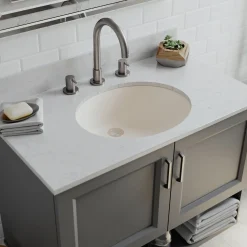 Online Platinum V210 Quartz Composite Oval Vanity Sink Undermount|Composite Sinks