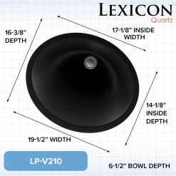 Online Platinum V210 Quartz Composite Oval Vanity Sink Undermount|Composite Sinks