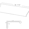 Online 8' Long Aluminum Appliance Pull Appliance Pulls