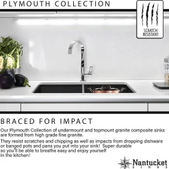 Hot Low Divide 50/50 Matte Black Composite Undermount Sink Double Bowl Sinks|Composite & Quartz Sinks