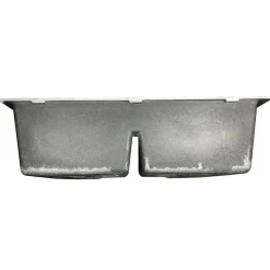 Hot Low Divide 50/50 Matte Black Composite Undermount Sink Double Bowl Sinks|Composite & Quartz Sinks