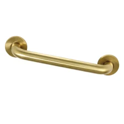 Sale Meridian 12" Brass ADA Grab Bar in Brushed Brass Grab Bars