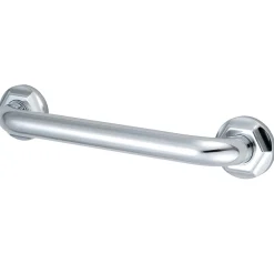 Sale Metropolitan 12" Brass Decorative Grab Bar in Polished Chrome Grab Bars
