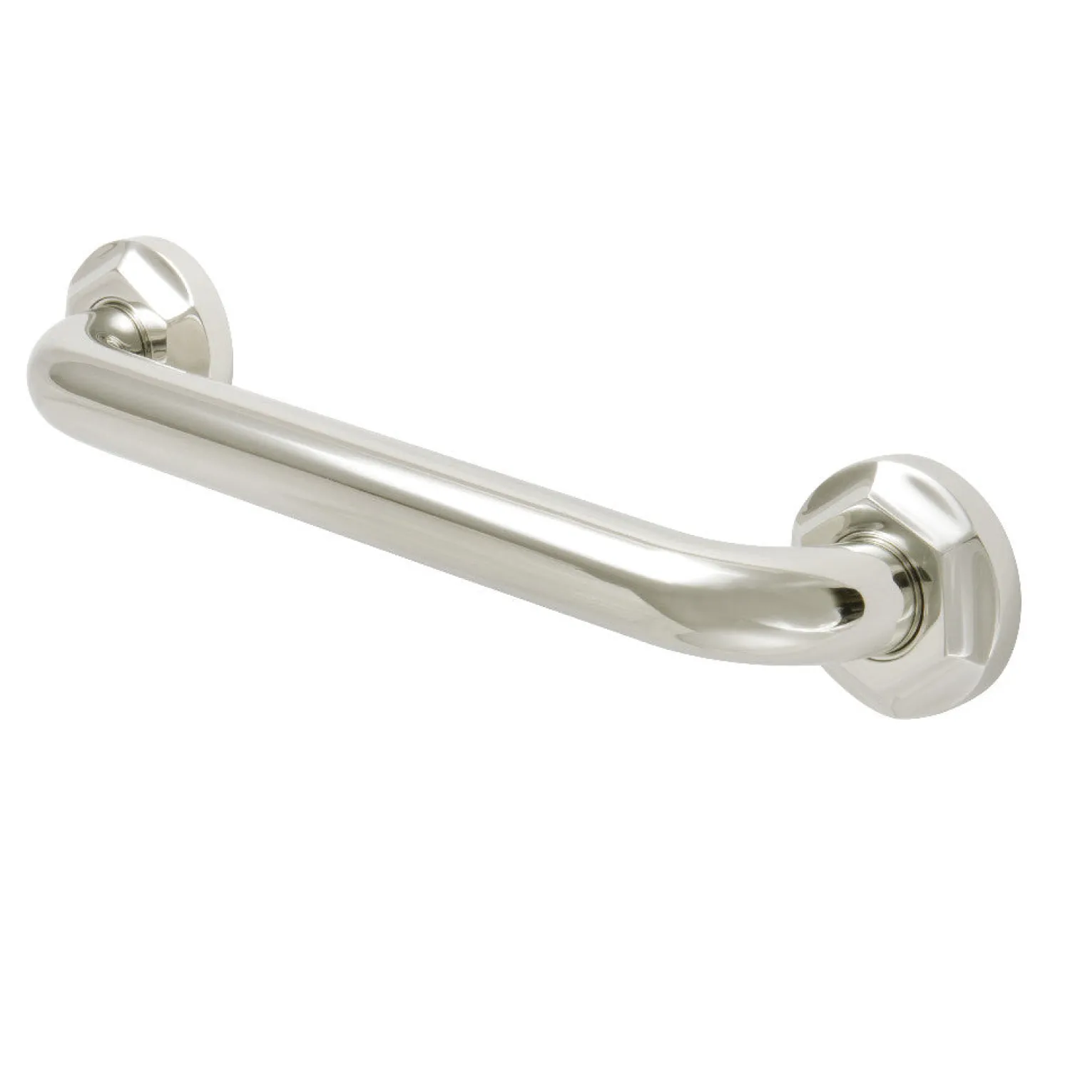 Best Metropolitan 12" Brass Decorative Grab Bar in Polished Nickel Grab Bars