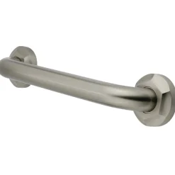 Online Metropolitan 12" Brass Decorative Grab Bar in Brushed Nickel Grab Bars