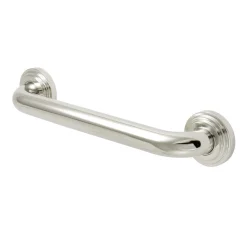 Clearance Milano 12" Brass Decorative Grab Bar in Polished Nickel Grab Bars