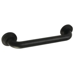New Milano 12" Brass Decorative Grab Bar in Matte Black Grab Bars
