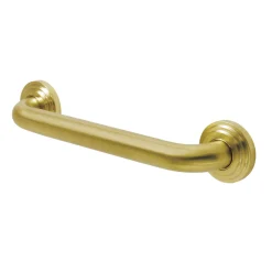 Best Milano 12" Brass Decorative Grab Bar in Brushed Brass Grab Bars