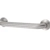 Discount Milano 12" Brass Decorative Grab Bar in Brushed Nickel Grab Bars