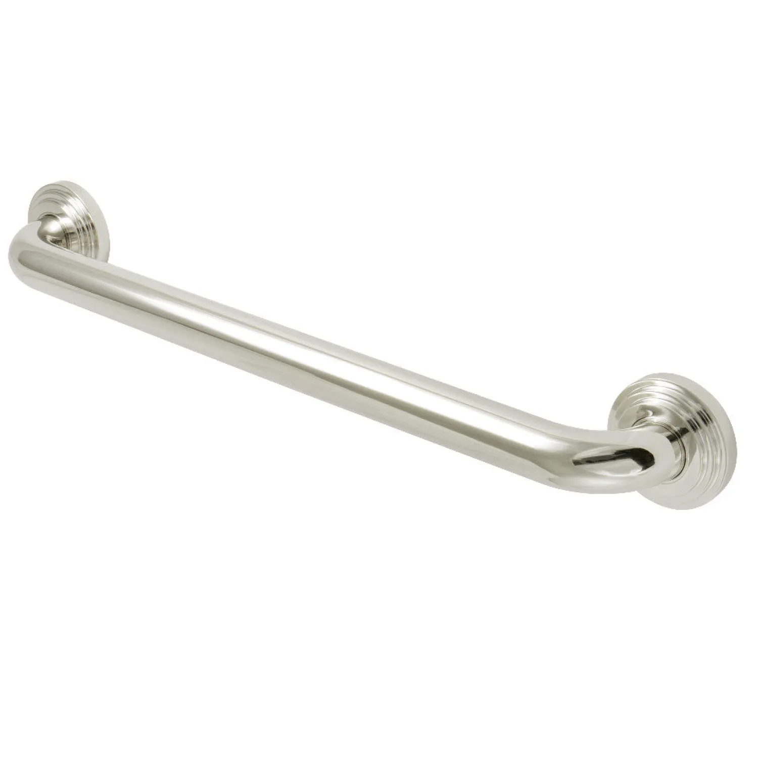Best Milano 18" Brass Decorative Grab Bar in Polished Nickel Grab Bars