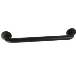 Milano 18" Brass Decorative Grab Bar in Matte Black Grab Bars