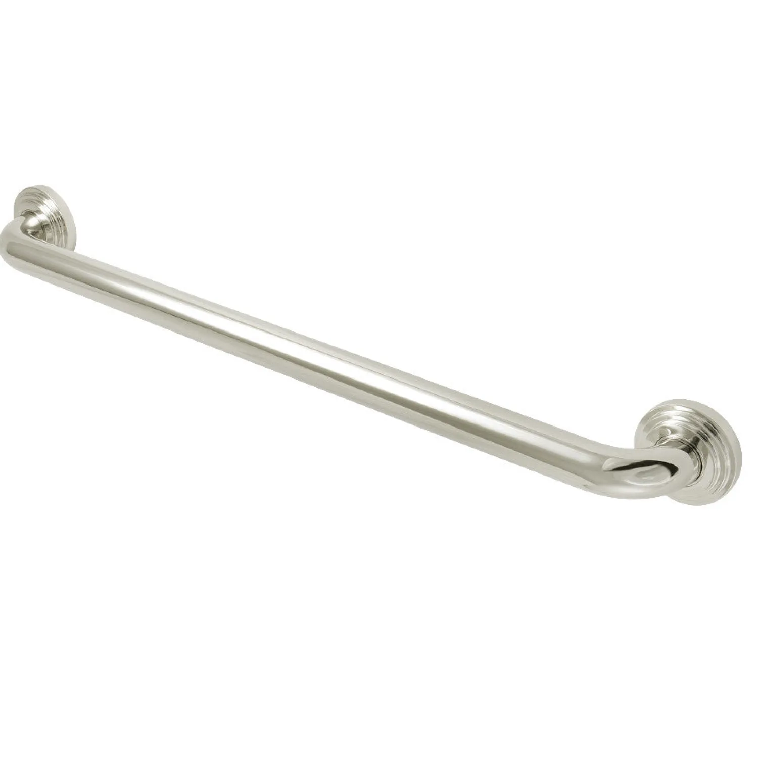 Best Milano 24" Brass Decorative Grab Bar in Polished Nickel Grab Bars
